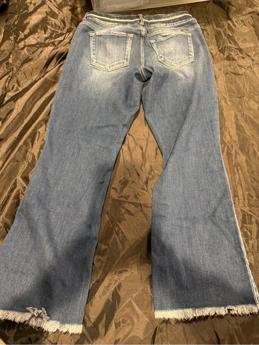 KanCan Light Blue Frayed Wide Leg Jeans - Picture 4 of 4